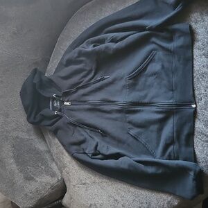 Fruit of the Loom Black Fleece Zip-Up Hoodie